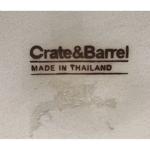 Crate and Barrel Leaf Vase Green and White with Enamel Fern Leaves Botanical - Picture 8 of 8